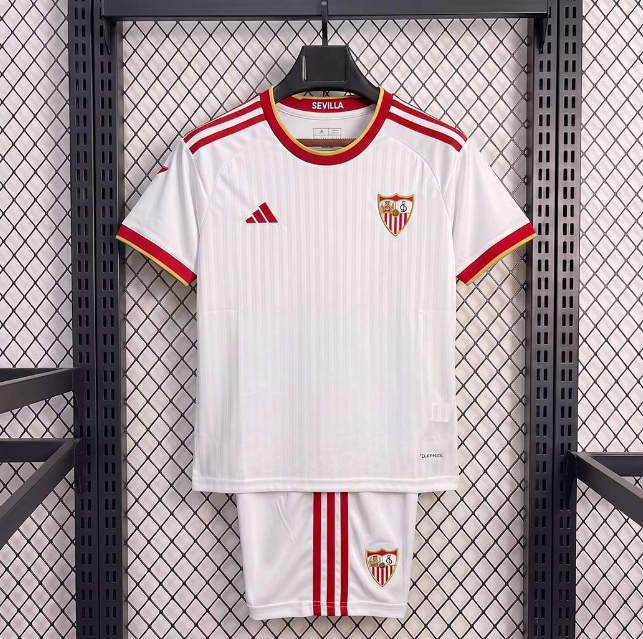 2026-27 Sevilla Home Kids Soccer Kits Shirt With Shorts 2026-27 Sevilla Home Kids Soccer Kits Shirt With Shorts